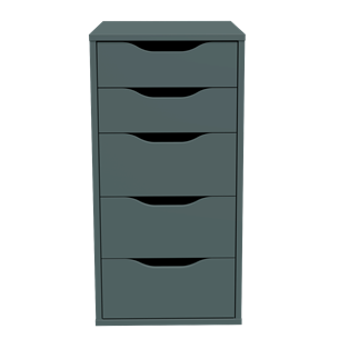 S01026 Ингар 5 комод 36x71x53, серо-бирюзовый