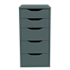 S01026 Ингар 5 комод 36x71x53, серо-бирюзовый