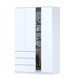 S01217 Варма Стор 144 шкаф распашной с зеркалом 222х144х57, белый