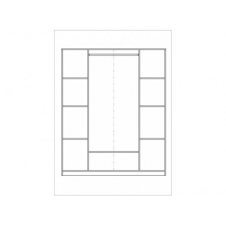 BRIMNES / СИРИУС шкаф четырехдверный с выдвижным ящиком и двумя зеркалами, цвет белый