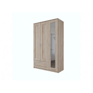 BRIMNES / СИРИУС шкаф трехдверный с выдвижным ящиком, цвет Дуб Сонома