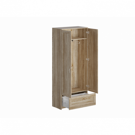 Шкаф СИРИУС двухстворчатый с выдвижным ящиком, цвет "Дуб Сонома"