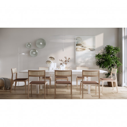 СТУРНЭС Раздвижной стол, белый, 201/247/293x105 см