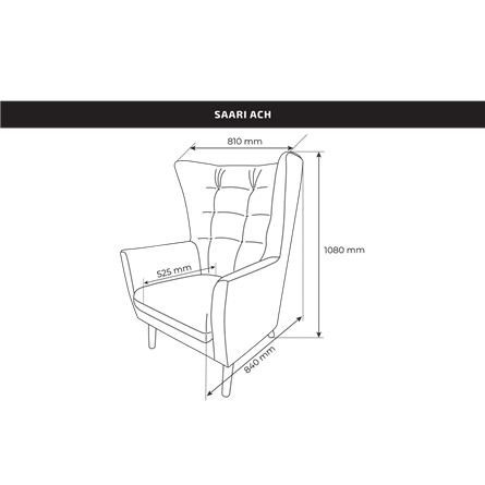 Кресло для отдыха Саари мятно-серое, ткань рогожка