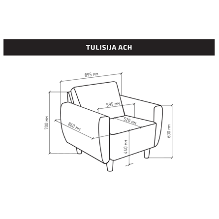 Кресло для отдыха Тулисия светло-розовый, ткань рогожка