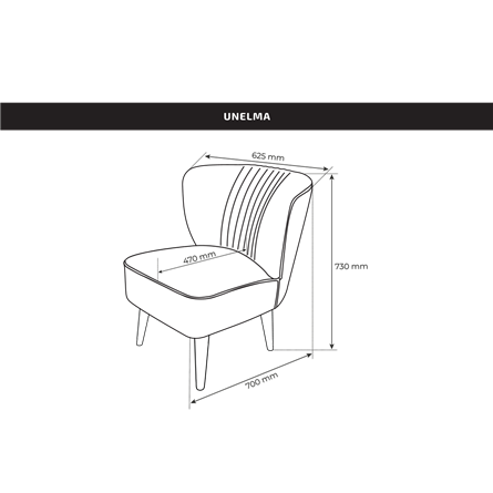 Кресло Унельма светло-розовый, ткань рогожка