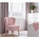 Кресло Унельма светло-розовый, ткань рогожка Кресло Унельма светло-розовый, ткань рогожка