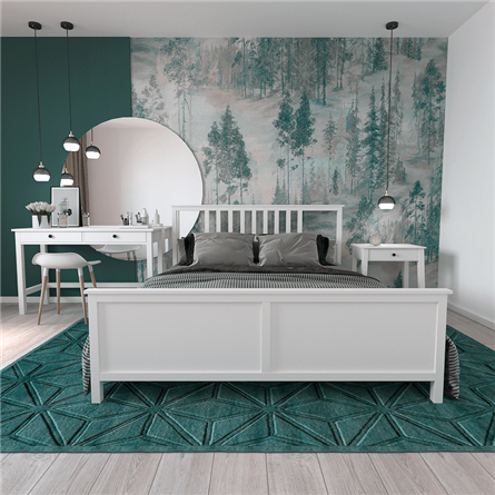 Кровать Ф-156.02 двухспальная 160х200 из массива сосны, цвет белый