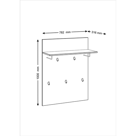 Вешалка СИРИУС настенная с полкой, цвет Дуб Венге