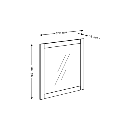 Зеркало СИРИУС квадратное настенное, цвет белый