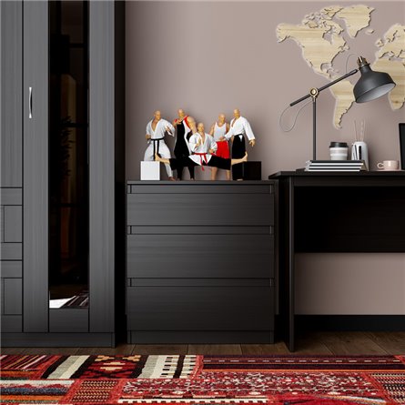 Комод КАСТОР с тремя ящиками, цвет Дуб Венге