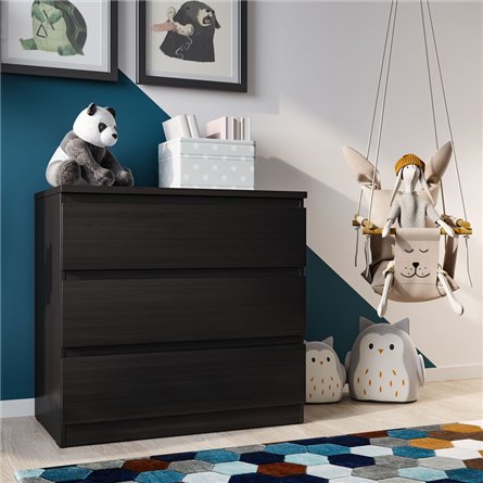 Комод МАЛЬТА с тремя выдвижными ящиками, цвет Дуб Венге