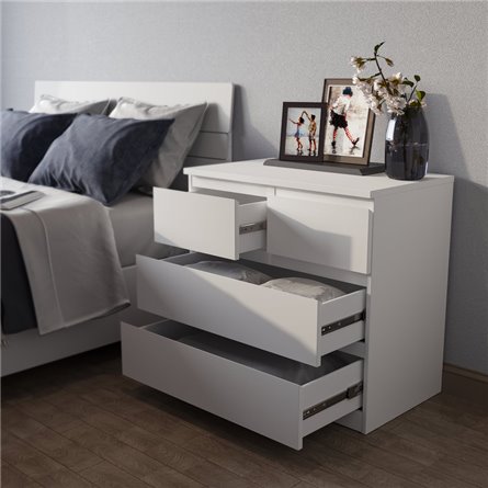 Комод МАЛЬТА с четырьмя выдвижными ящиками, цвет белый