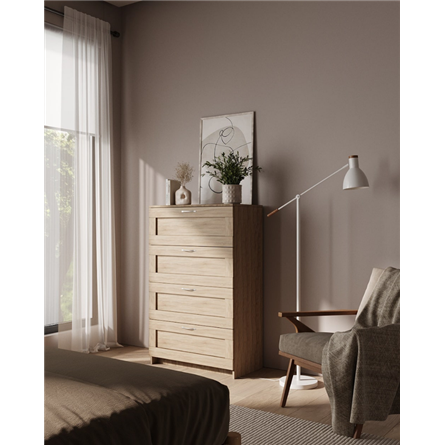 Комод СИРИУС с четырьмя ящиками, цвет Дуб Сонома