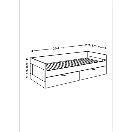 Кровать двуспальная БРИМНЭС ikea раздвижная шириной 80(160) см
