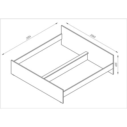 Кровать ОРИОН двухспальная ОРИОН с ортопедическим основанием 200х200, цвет Дуб Венге