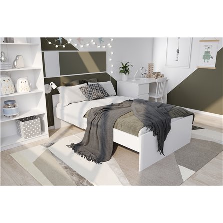 Кровать ОРИОН двухспальная с ортопедическим основанием 120х200, цвет белый