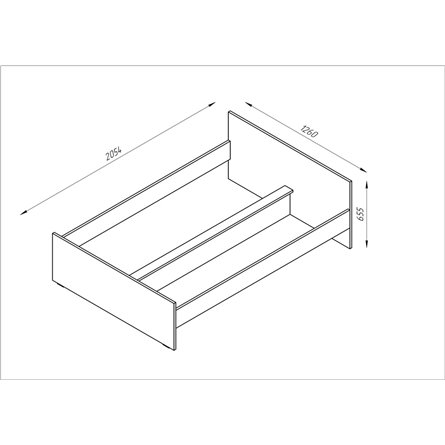 Кровать ОРИОН двухспальная с ортопедическим основанием 120х200, цвет Дуб Венге