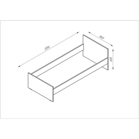 Кровать ОРИОН односпальная с ортопедическим основанием 80х200, цвет белый