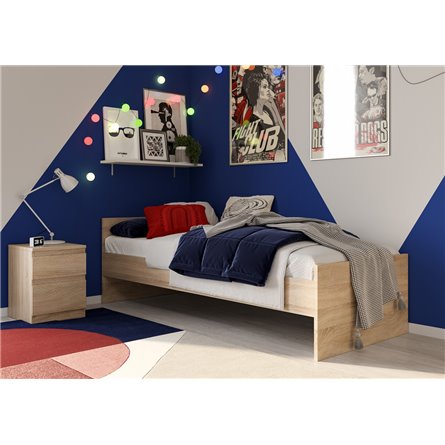 Кровать ОРИОН односпальная с ортопедическим основанием 80х200, цвет Дуб Сонома