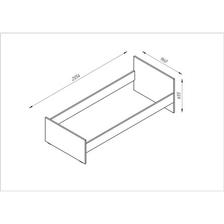 Кровать ОРИОН односпальная с ортопедическим основанием 90х200, цвет Дуб Венге