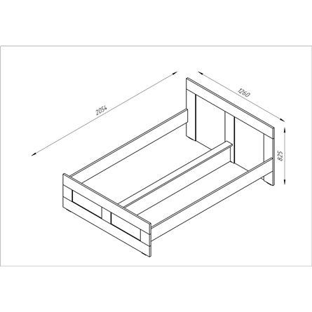 Кровать СИРИУС с ортопедическим основанием 120х200, цвет Дуб Венге