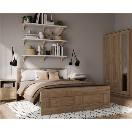 Кровать СИРИУС с ортопедическим основанием 120х200, цвет Дуб Сонома