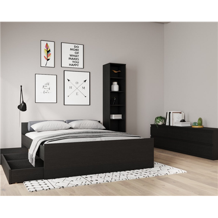 Стеллаж СИРИУС узкий, с пятью полками, цвет Дуб Венге