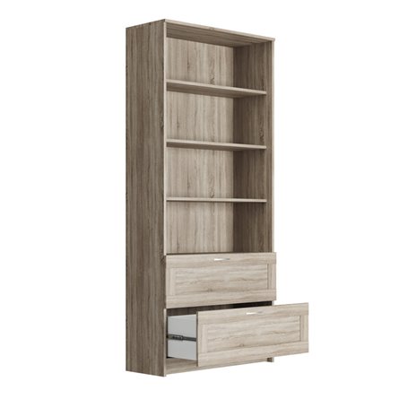 с двумя ящиками и четырьмя полками