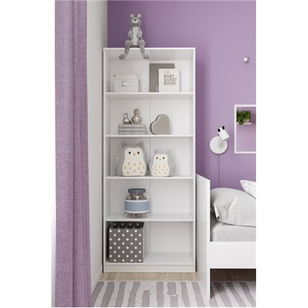 Стеллаж СИРИУС широкий, с пятью полками, цвет белый