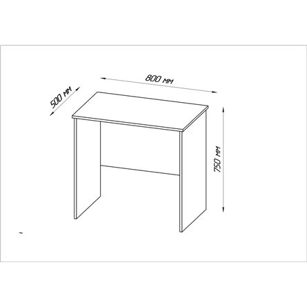 Стол КАСТОР письменный 80х50, цвет белый