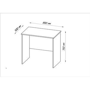 Стол КАСТОР письменный 80х50, цвет Дуб Венге