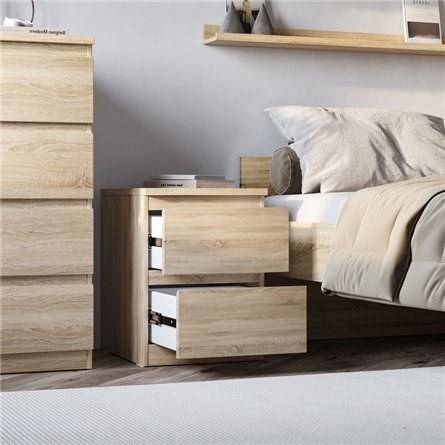 Тумба МАЛЬТА с двумя выдвижными ящиками, цвет Дуб Сонома