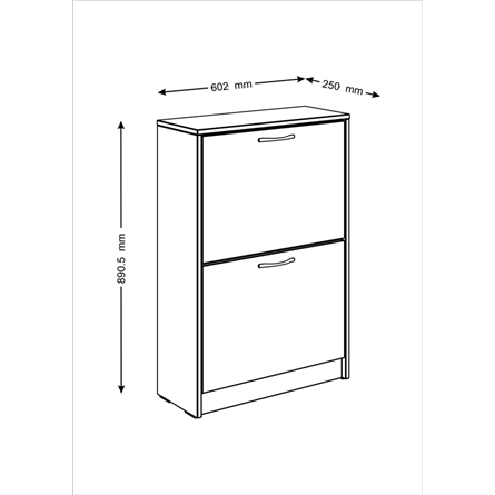 Тумба ОРИОН с двумя полками для обуви, цвет Дуб Венге