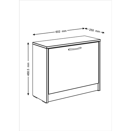 Тумба ОРИОН с одной полкой для обуви, цвет Дуб Венге