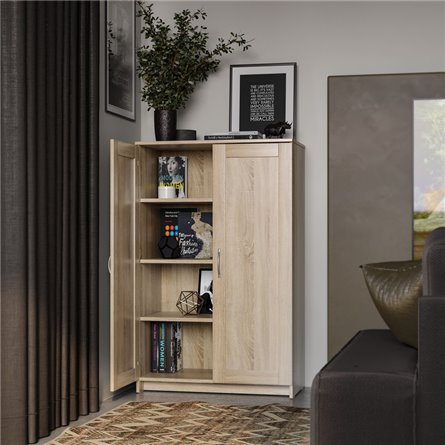 Тумба СИРИУС двухдверная высокая, цвет Дуб Сонома