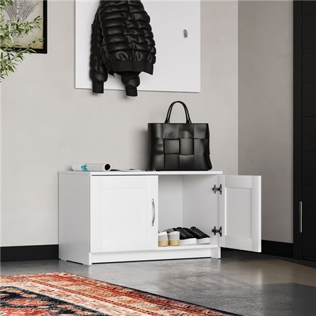 Тумба СИРИУС двухдверная низкая, цвет белый