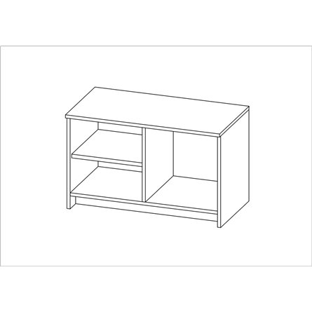 Тумба СИРИУС двухдверная низкая, цвет Дуб Венге