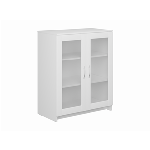 BRIMNES / СИРИУС тумба двухдверная с двумя стеклянными дверьми