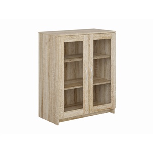 BRIMNES / СИРИУС тумба двухдверная с двумя стеклянными дверьми