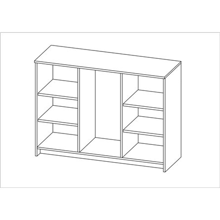 Тумба СИРИУС двухдверная с тремя ящиками, цвет Дуб Сонома