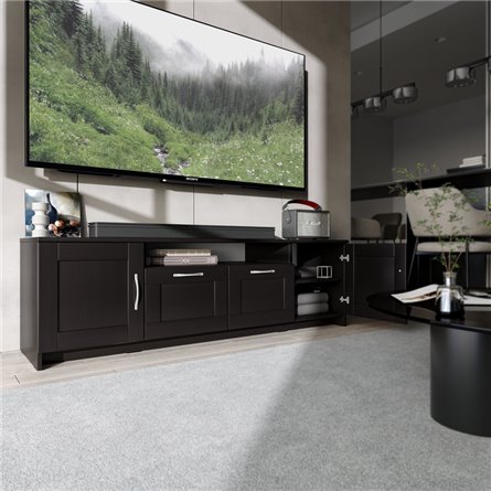 Тумба СИРИУС под телевизор напольня широкая с двумя ящиками, цвет Дуб Венге