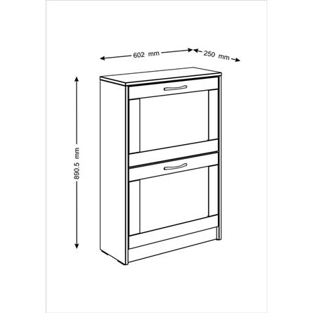Тумба СИРИУС с двумя откидными полками для обуви, цвет Дуб Венге