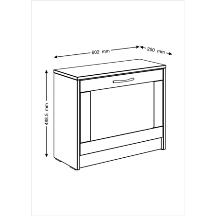 Тумба СИРИУС с откидной полкой для обуви, цвет белый
