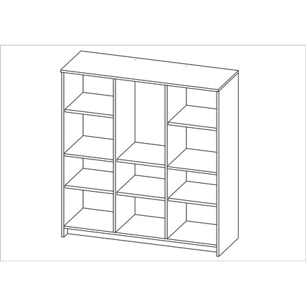 Тумба СИРИУС трехдверная с одним ящиком, цвет Дуб Сонома