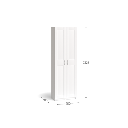 Шкаф МАКС двухдверный узкий, цвет Дуб Сонома