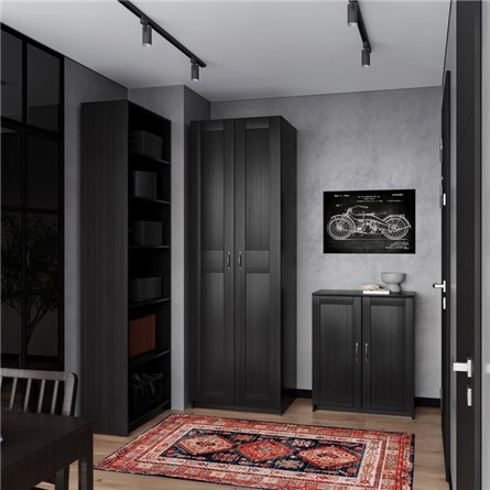 Шкаф МАКС двухдверный широкий, цвет Дуб Венге