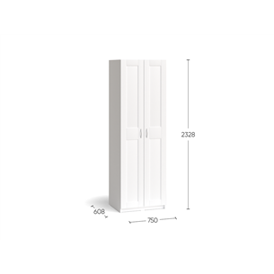 Шкаф МАКС двухдверный, цвет белый