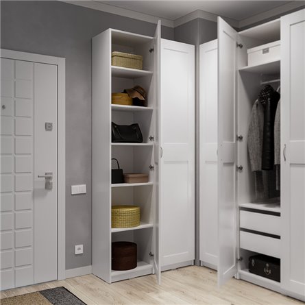 Шкаф МАКС однодверный узкий, цвет белый