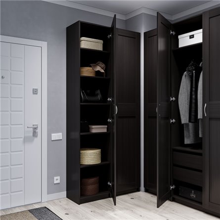 Шкаф МАКС однодверный узкий, цвет Дуб Венге